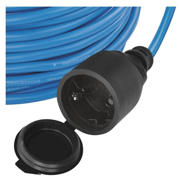 Emos Verlängerungskabel Außen wetterfest 20m 1,5mm² Blau PVC IP44 P01520W