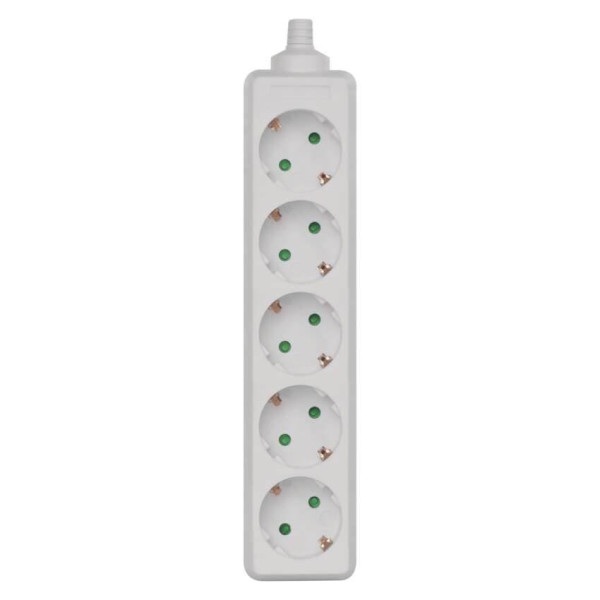 Emos Steckdosenadapter 5-fach ohne Kabel Weiß P0520