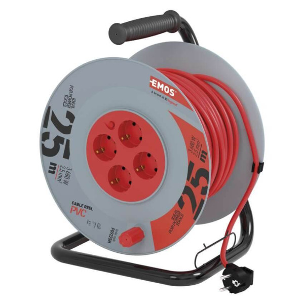 Emos Kabeltrommel 4-fach 25m 2,5mm² PVC P09225M