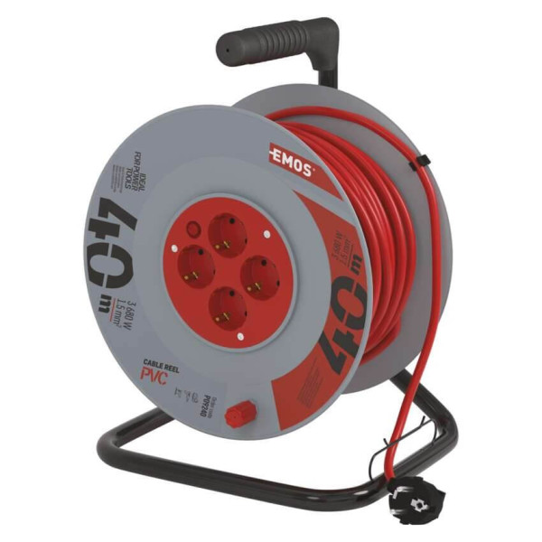 Emos Kabeltrommel 4-fach 40m 1,5mm² PVC P09240