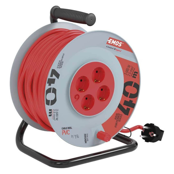 Emos Kabeltrommel 4-fach 40m 2,5mm² PVC P09240M
