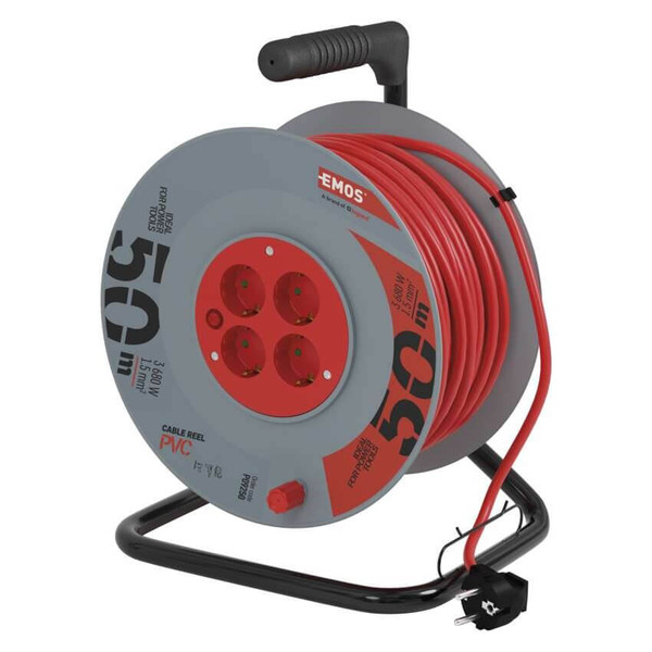 Emos Kabeltrommel 4-fach 50m 1,5mm² PVC P09250