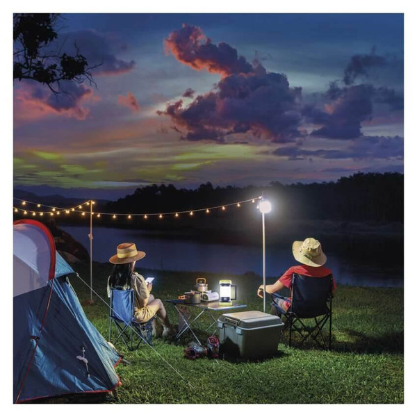 Emos LED Campinglaterne 350lm Akku Schwarz-grün P2313