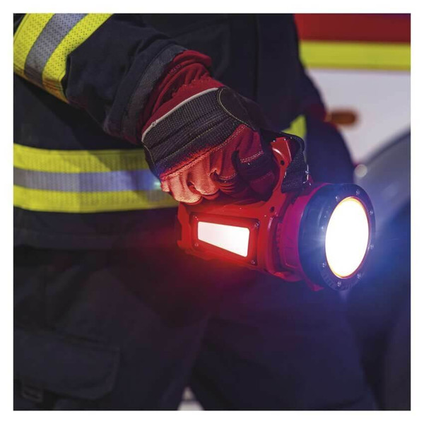 Emos LED Akku-Taschenlampe 1000lm Rot-schwarz Aluminium 20,5x10cm P2317