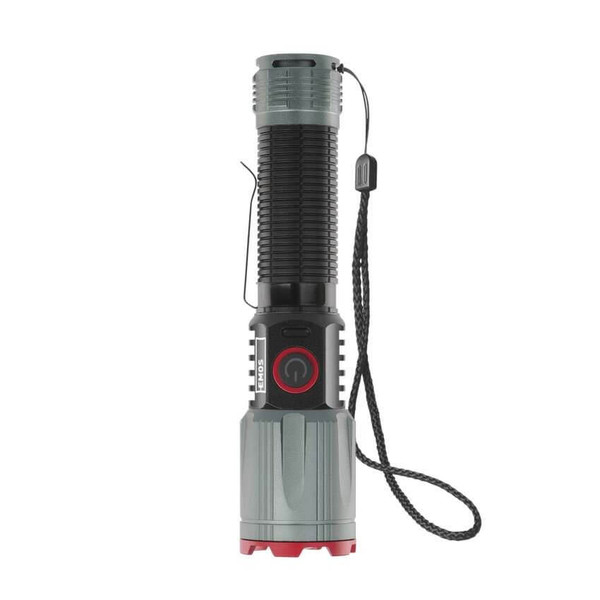 Emos LED Akku-Taschenlampe 1200lm Schwarz Metallicgrau Aluminium P3121
