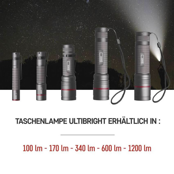 Emos LED Taschenlampe 170lm Grau Aluminium P3160