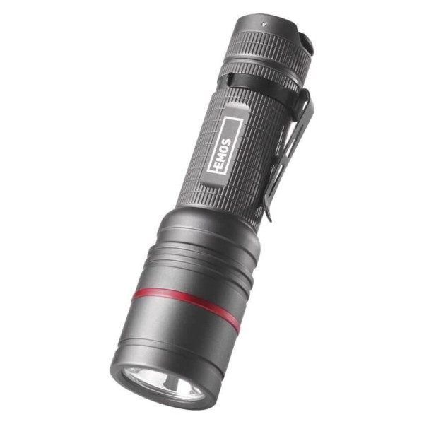 Emos LED Taschenlampe 340lm Grau Aluminium P3170