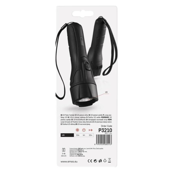 Emos LED Taschenlampe 55lm Schwarz P3210