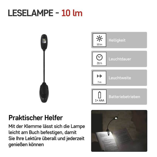 Emos LED Taschenlampe 10lm Schwarz P3400