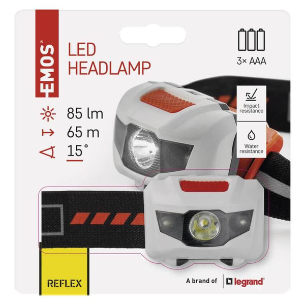 Emos LED Stirnlampe 100lm Weiß-orange P3521