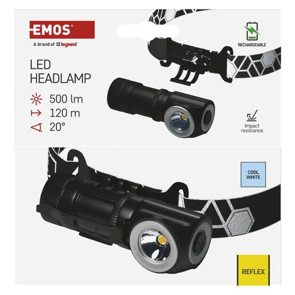 Emos LED Stirnlampe 500lm Akku P3544