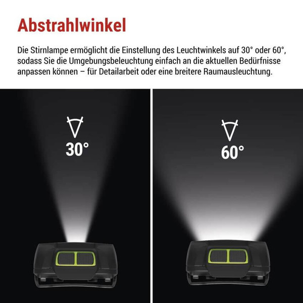 Emos LED Stirnlampe 550lm Akku Schwarz-grün P3546
