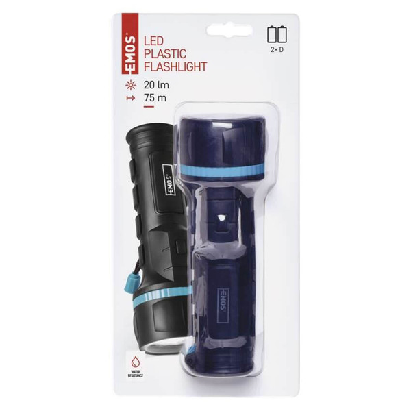 Emos LED Taschenlampe 20lm Schwarz-blau P3862