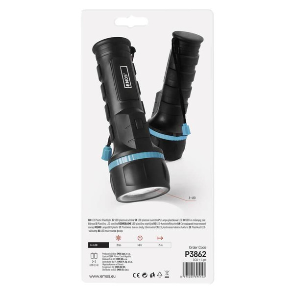 Emos LED Taschenlampe 20lm Schwarz-blau P3862