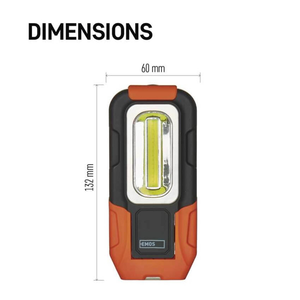 Emos LED Arbeitsleuchte 180lm Schwarz-orange P3888
