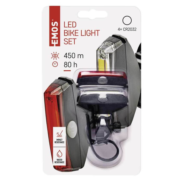 Emos LED Fahrradlicht 22lm Schwarz P3922