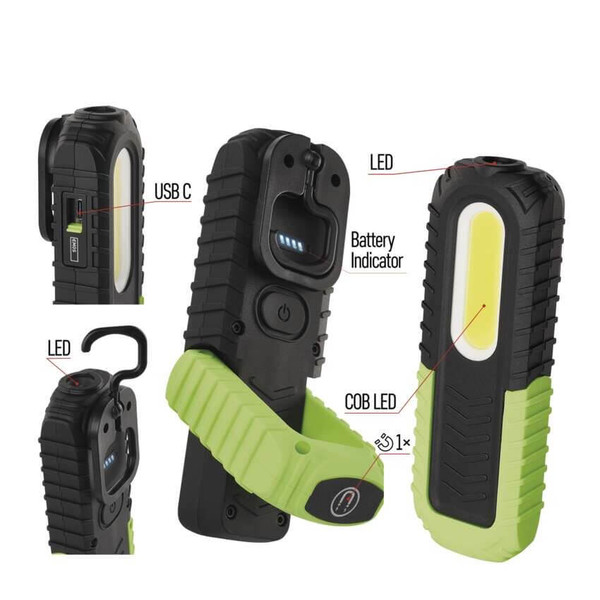 Emos LED Arbeitsleuchte 400lm Akku Schwarz-grün P4531