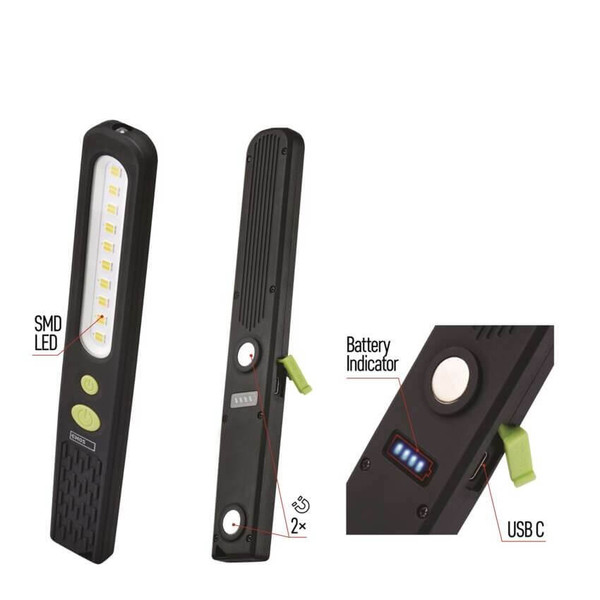 Emos LED Arbeitsleuchte 700lm Akku Grün-schwarz P4538