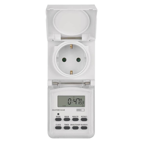 Emos Zeitschaltuhr digital IP44 für Außen 10 Programme P5525N