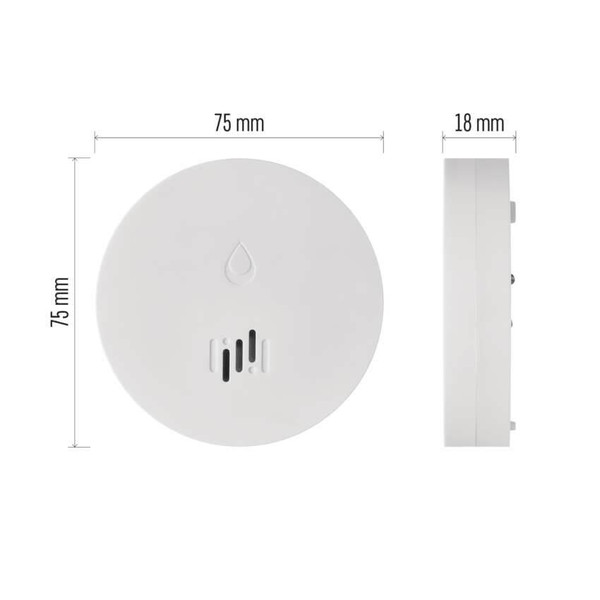 Emos GoSmart Wassermelder Wasserleckalarm ZigBee IP65 Alarmspeicher P56000S