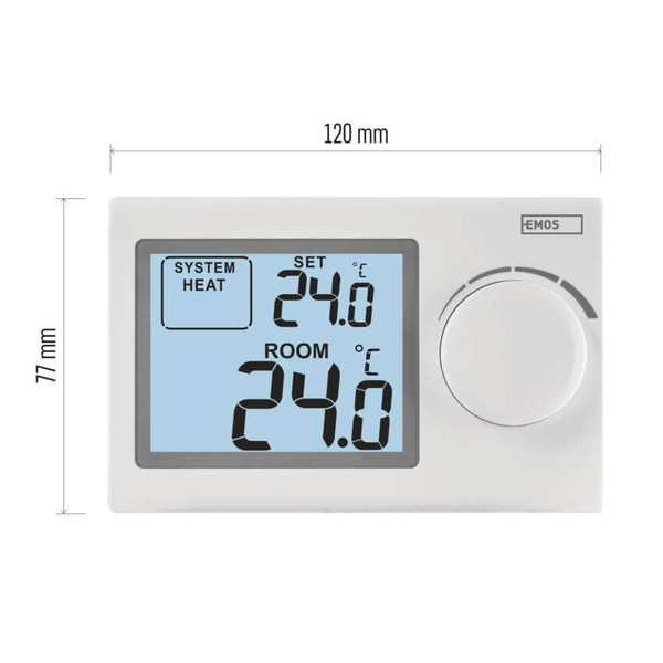 Emos Raumthermostat manuell verkabelt 5-35°C feste Hysterese P5604
