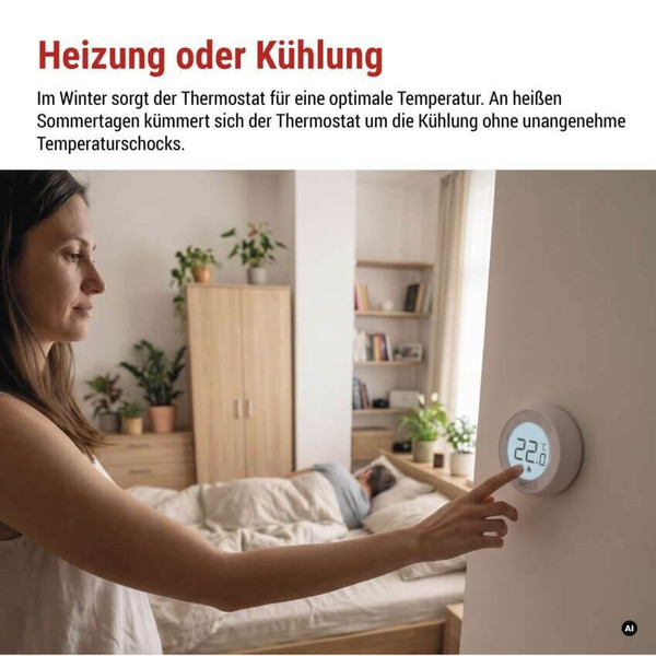 Emos Raumthermostat manuell verkabelt 5-35°C variable Hysterese P5608