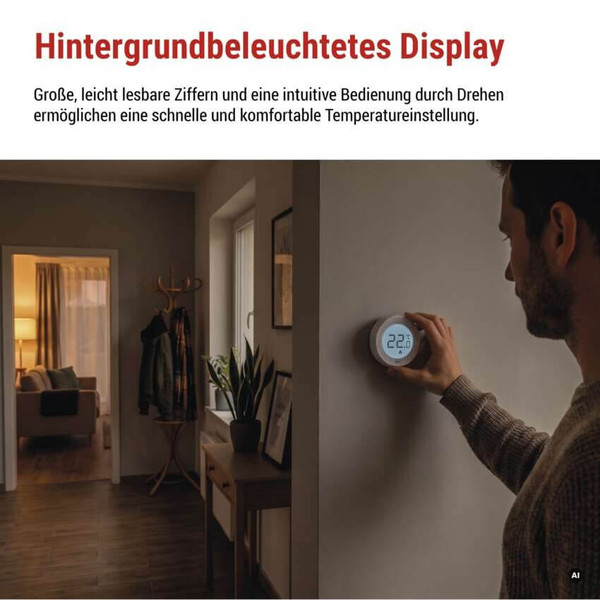 Emos Raumthermostat manuell verkabelt 5-35°C variable Hysterese P5608