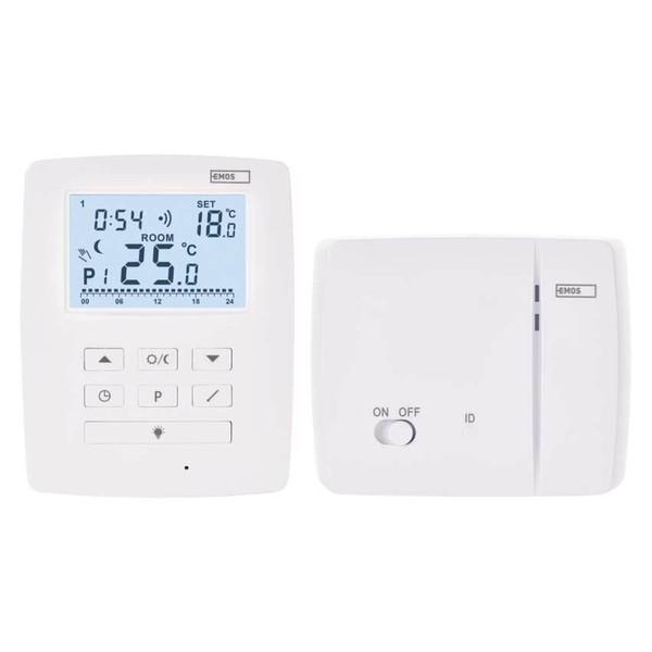 Emos Raumthermostat OpenTherm programmierbar kabellos 7-30°C 0,2°C P5611OT