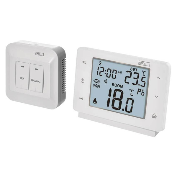 Emos Raumthermostat GoSmart WiFi programmierbar kabellos 5-35°C P56211