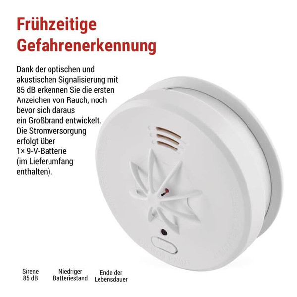 Emos Rauchmelder Brandmelder THS916A 9V 54-65°C P56300