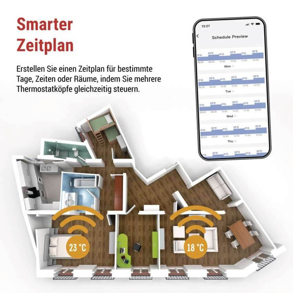 Emos Heizkörperthermostat GoSmart ZigBee 5-30°C mit Frostschutz P5631S