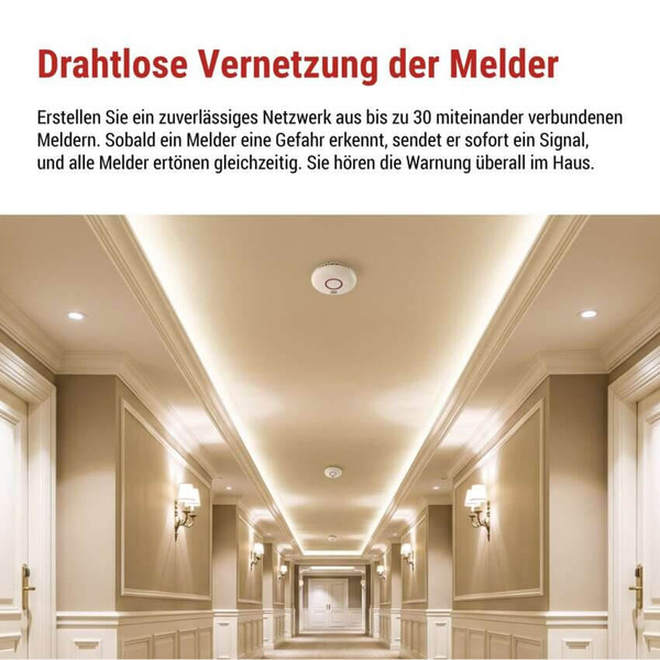 Emos Rauchmelder GS558 drahtlos vernetzbar 433MHz P56500
