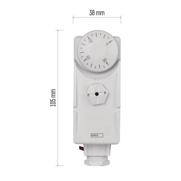 Emos Anlegethermostat Anlege-Thermostat mit Fernfühler 0-90°C P5682