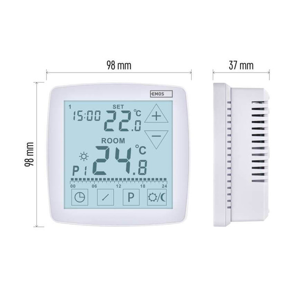Emos Raumthermostat OpenTherm programmierbar verkabelt Fußbodenheizung P56A01