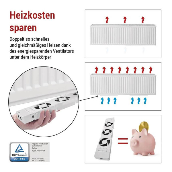 Emos Heizkörperventilator Erweiterung 1 Lüfter 36m³/h P56EXT1