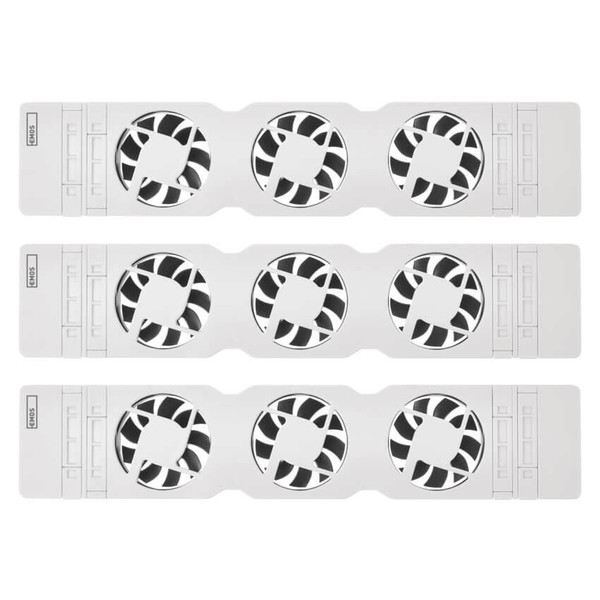 Emos Heizkörperventilator TRIO 3 Lüfter 36m³/h Weiß P56PR3