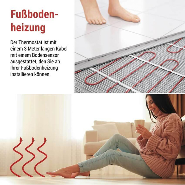 Emos Raumthermostat GoSmart WiFi programmierbar verkabelt 7-30°C P56S01