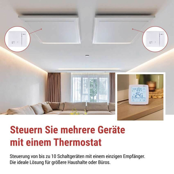 Emos Raumthermostat GoSmart WiFi programmierbar kabellos 7-30°C P56S11