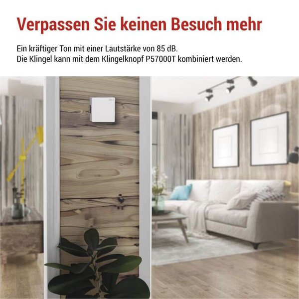 Emos Türklingel verkabelt 4x AA/Transformer ohne Lautstärkeregelung P57101