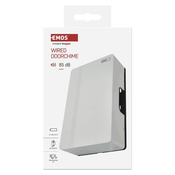 Emos Türklingel verkabelt 4x AA/Transformer ohne Lautstärkeregelung P57102