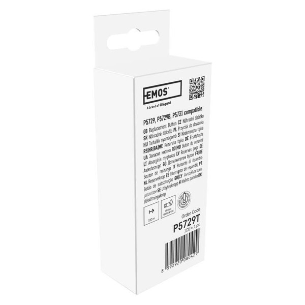 Emos Klingeltaster batterielos kompatibel mit P5729 P5731 IP44 180m P5729T