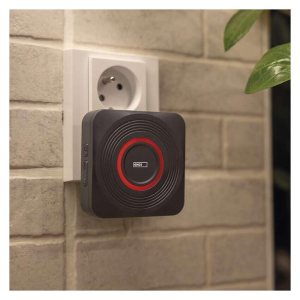 Emos Funkklingel GoSmart WiFi Schwarz/Silber 150m bis 8 Tasten P5735SS