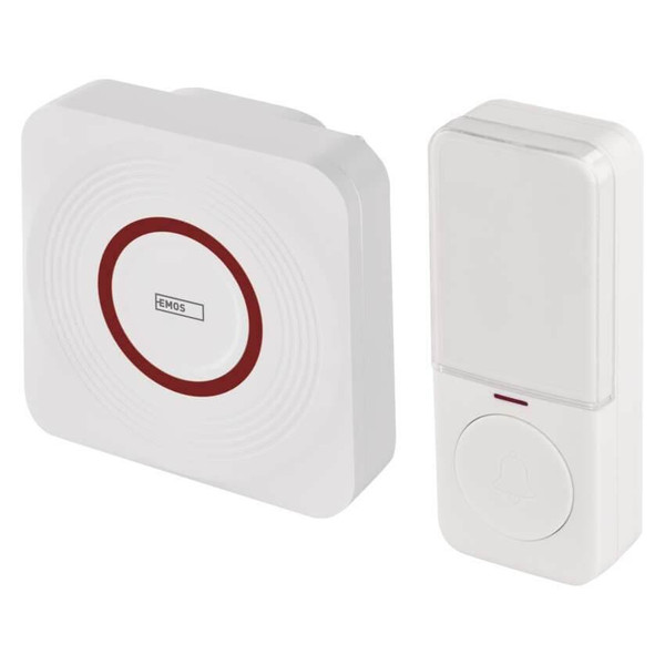 Emos Funkklingel GoSmart WiFi Weiß/Silber 150m bis 8 Tasten P5735WS