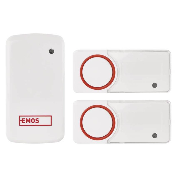 Emos Funkklingel batterielose Taste 150m 2 Tasten P5750.2T