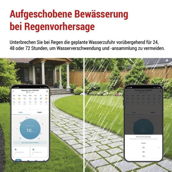 Emos Bewässerungscomputer GoSmart Bluetooth 5.0 2 Wege IP54 PW56202
