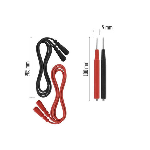 Emos Messleitungen mit Wechselspitzen 1A 30V/60V Rot Schwarz S4001R