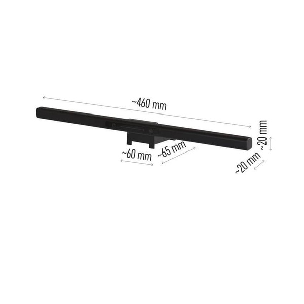 Emos LED Schreibtischleuchte 5,6W CCT warm-/neutralweiss 3000K/4000K/5000K Schwarz Aluminium 46x10,5cm Z7617