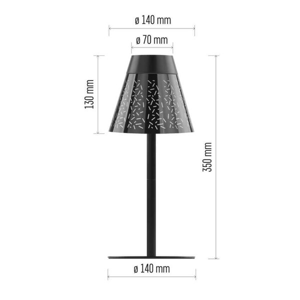 Emos LED Schreibtischleuchte 4,2W neutralweiss 4000K Akku IP44 Schwarz 35x13cm Z7634