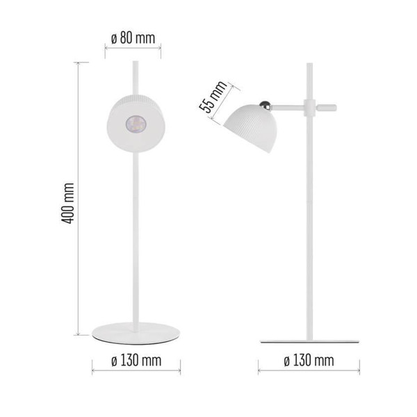 Emos LED Schreibtischleuchte 4,2W neutralweiss 4000K Akku Weiß 40x11cm Z7635W