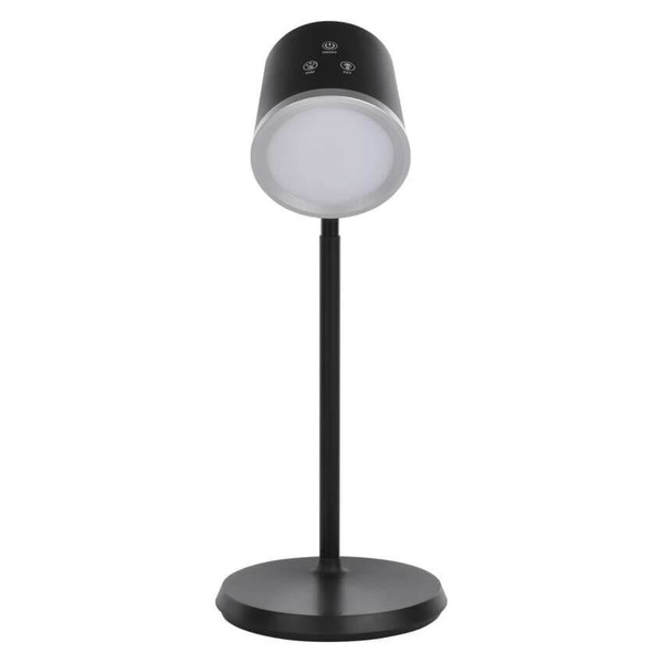 Emos LED Schreibtischleuchte 6W CCT warm-/neutral-/tageslichtweiss 3000K/4000K/6500K Akku Schwarz Aluminium 25x10cm Z7636B